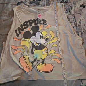 Juniors Size XXL 19 Mickey Crop Top Shirt